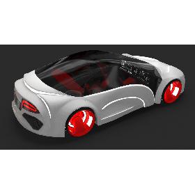 3D Sci-Fi Futuristic Future Car